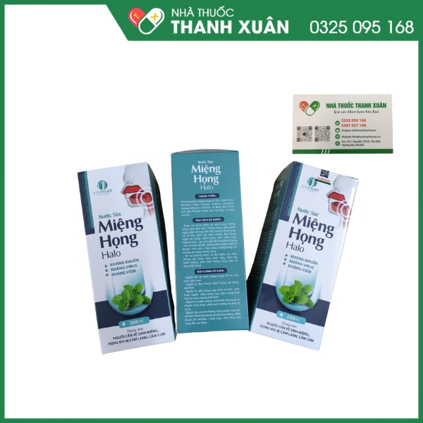 Nước Súc Miệng Họng Halo giúp làm sạch vùng miệng